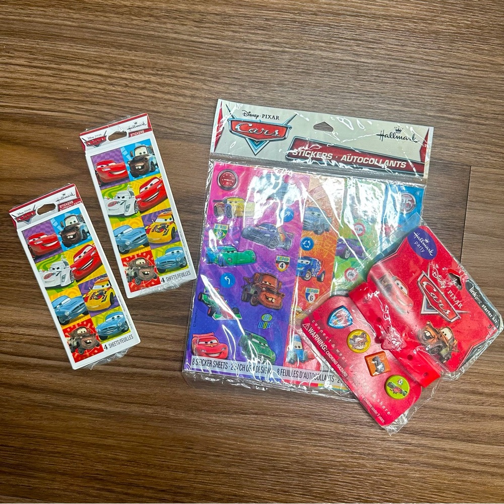 Hallmark Cars Stickers & Link Emz lot (4)🏎️